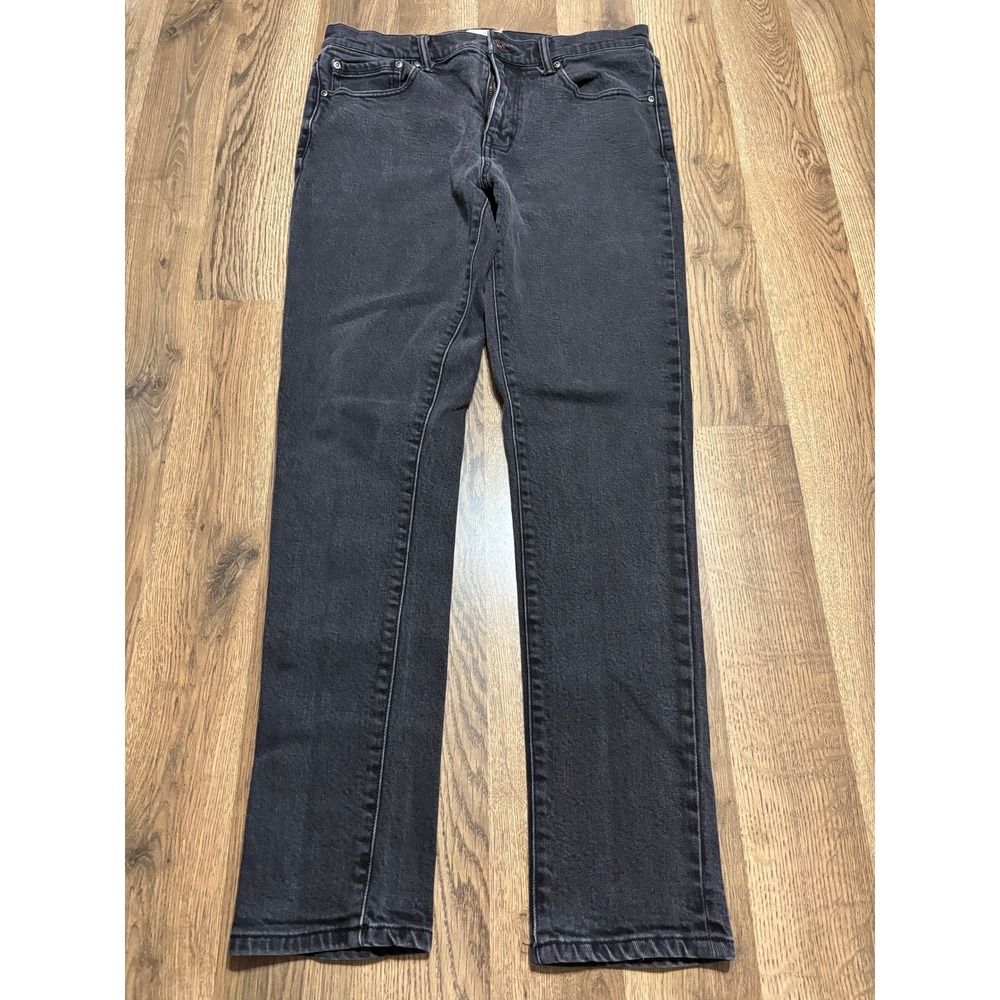 Mutual Weave The Skinny Mens Size 34x32 Black Denim Jeans Skinny Fit Stretch